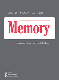 Cover image for Memory, Volume 24, Issue 9, 2016