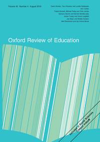 Cover image for Oxford Review of Education, Volume 42, Issue 4, 2016