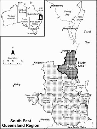 Figure 1. Sunshine Coast Region study area.