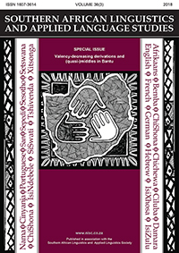 Cover image for Southern African Linguistics and Applied Language Studies, Volume 36, Issue 3, 2018