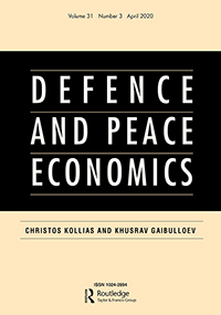 Cover image for Defence and Peace Economics, Volume 31, Issue 3, 2020