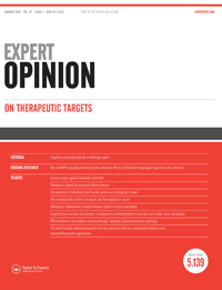 Cover image for Expert Opinion on Therapeutic Targets, Volume 20, Issue 1, 2016