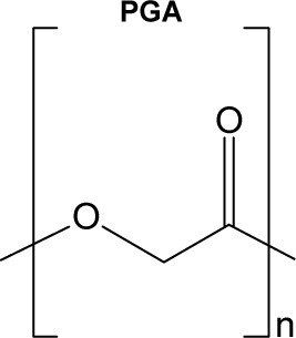 Figure 4 Structure of poly(glycolic acid) (PGA).