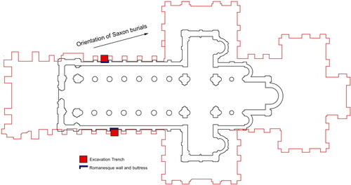 Fig. 1. Plan of Beverley Minster, with that of Romanesque Southwell Minster superimposed S. Harrison