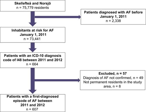 Figure 1 Flow chart showing the patients with atrial fibrillation or atrial flutter (AF) who were included in this study.