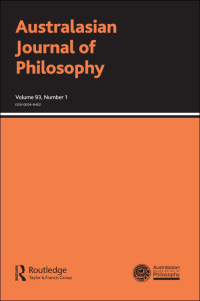 Cover image for Australasian Journal of Philosophy, Volume 86, Issue 3, 2008