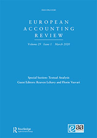 Cover image for European Accounting Review, Volume 29, Issue 1, 2020
