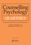 Cover image for Counselling Psychology Quarterly, Volume 26, Issue 3-4, 2013