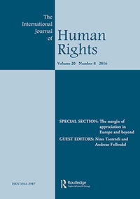 Cover image for The International Journal of Human Rights, Volume 20, Issue 8, 2016
