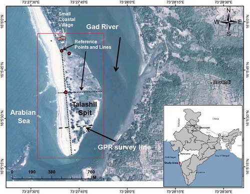 Figure 1. Location map of the Talashil spit, Malvan coast, west coast of India.