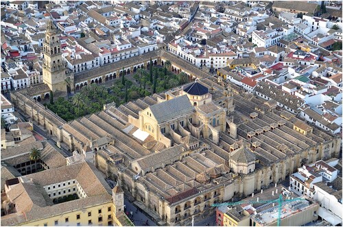 Figure 13. The Mosque of Córdoba seen from the air, photographed by Toni Castillo Quero, 2010, CC BY-SA 2.0, Wikimedia Commons
