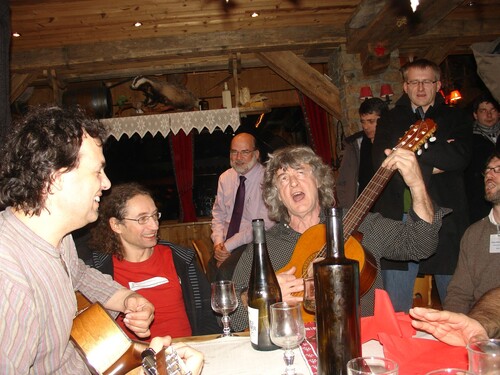 Figure 2. Dieter at one of his non-scientific pleasures, playing the guitar singing popular songs.