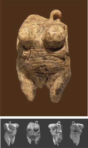 Figure 4. The Hohle Fels ‘Venus’ (Height 6 cm).Source: https://commons.wikimedia.org/wiki/File:Venus_vom_Hohlen_Fels_Original.jpg