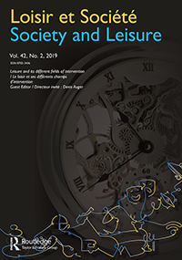 Cover image for Loisir et Société / Society and Leisure, Volume 42, Issue 2, 2019