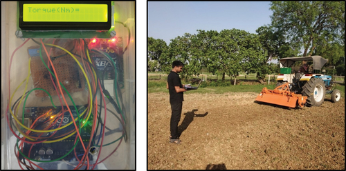 Figure 13. Field testing of developed PTO torque transducer using rotavator.