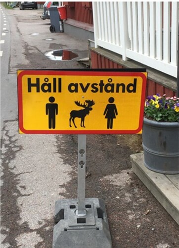 Figure 4. Mock road sign outside coffee shop.