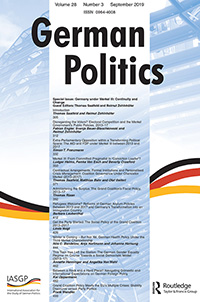 Cover image for German Politics, Volume 28, Issue 3, 2019