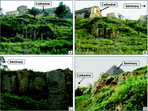 Figure 8. Photos of the north-western slope of Girgenti hill, taken during the 2007 and 2011 field surveys.