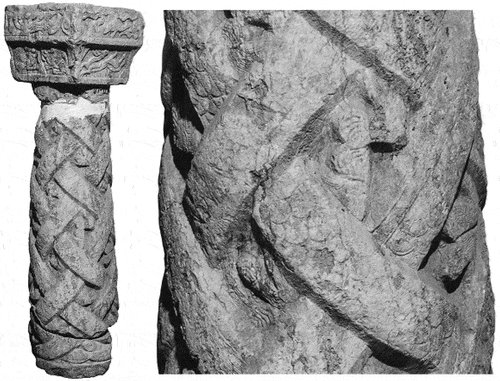 Figure 15. Dragon-wrapped column excavated from the northern portion of Jiawang District, Xuzhou. Photographs by the authors of this article.