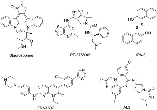 Figure 1. Some known PAK1 inhibitors.