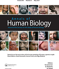 Cover image for Annals of Human Biology, Volume 48, Issue 3, 2021