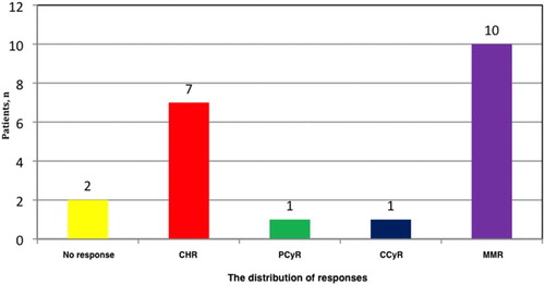 Figure 2. The distribution of best responses achieved under third-line TKI therapy.