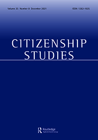 Cover image for Citizenship Studies, Volume 25, Issue 8, 2021