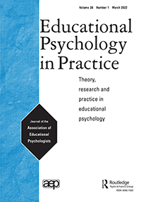 Cover image for Educational Psychology in Practice, Volume 38, Issue 1, 2022