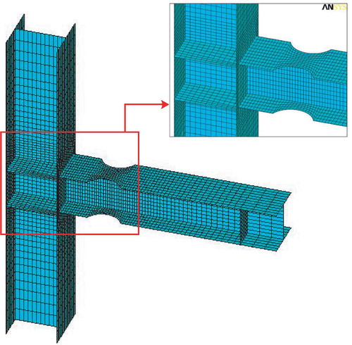 FIGURE 3 3D FE model mesh-work.