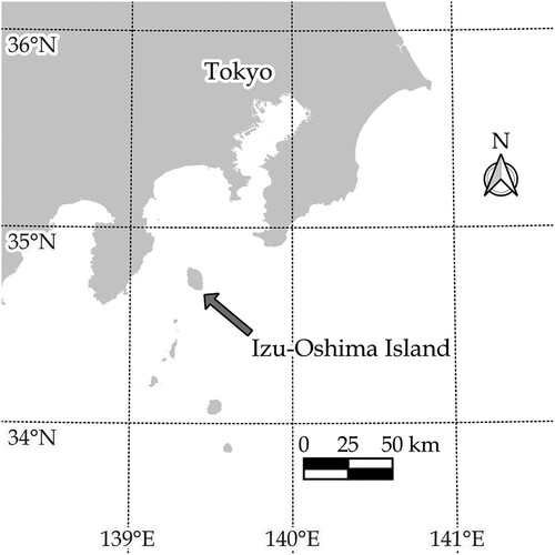Figure 7. Location of Izu-Oshima island, Tokyo, Japan.