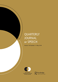 Cover image for Quarterly Journal of Speech, Volume 104, Issue 2, 2018