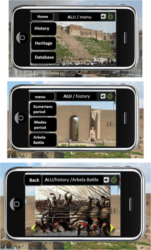 Figure 10. The main interface shows three buttons for three modes, the history mode shows abilities of selecting according to timeline, displaying a panoramic painting of an important battle.