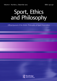 Cover image for Sport, Ethics and Philosophy, Volume 11, Issue 4, 2017