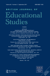 Cover image for British Journal of Educational Studies, Volume 65, Issue 3, 2017