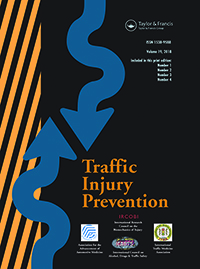Cover image for Traffic Injury Prevention, Volume 19, Issue 1, 2018