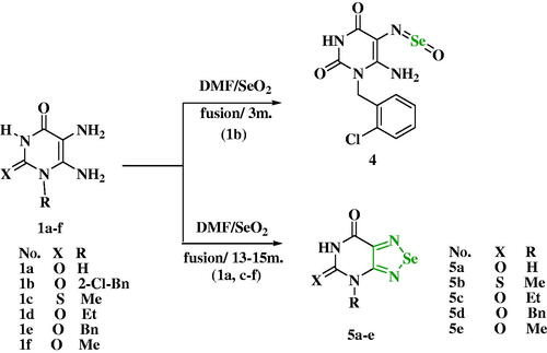 Scheme 2. Synthesis of compounds 4 and 5a–e.