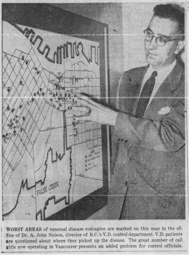 Figure 3. Uncredited photograph (Worst Areas of Venereal Disease Contagion Citation1953). Originally published in The Province, a division of Postmedia Network Inc.