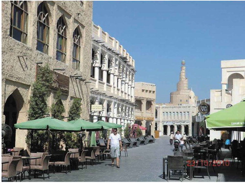 Figure 8. Souk Waqif; the restaurants’ area provides a bustling life day and night