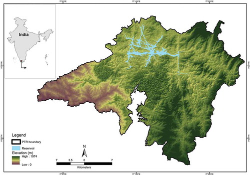 Figure 1. Location map of Periyar Tiger Reserve