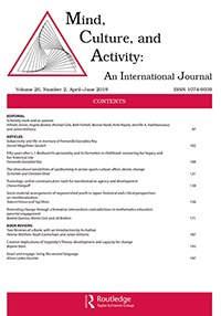 Cover image for Mind, Culture, and Activity, Volume 26, Issue 2, 2019