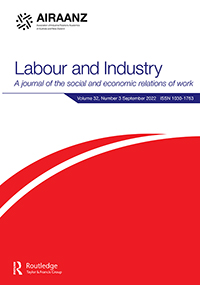 Cover image for Labour and Industry, Volume 32, Issue 3, 2022
