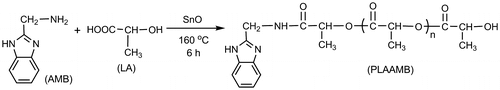 Scheme 1. The synthetic route of PLAAMB.