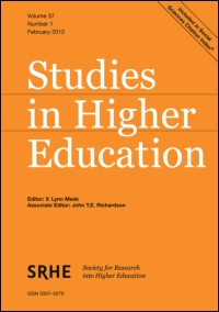 Cover image for Studies in Higher Education, Volume 26, Issue 1, 2001