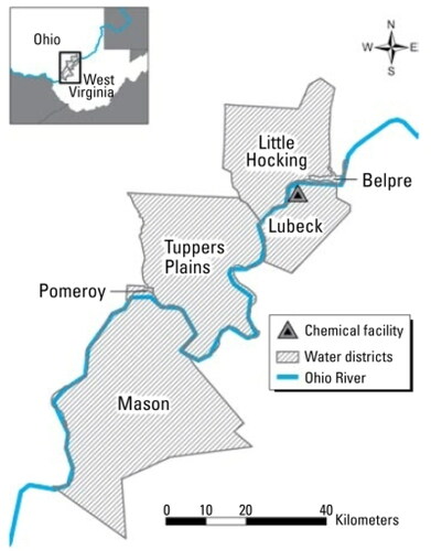 Figure 4. C8 Health projects contaminated water districts21.