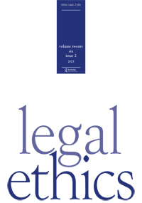 Cover image for Legal Ethics, Volume 16, Issue 1, 2013