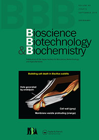 Cover image for Bioscience, Biotechnology, and Biochemistry, Volume 83, Issue 9, 2019