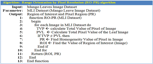 Figure 5. Range Oriented by Pixel Resolution (RO-PR) algorithm.