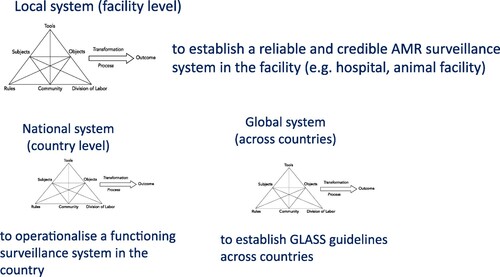 Figure 1. Surveillance of AMR in interconnected-activity systems.
