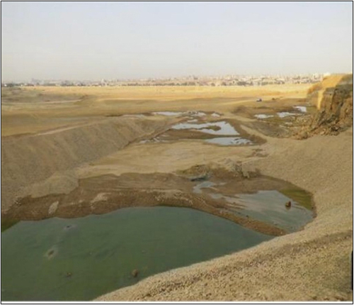 Figure 1. Formed lakes in the study area.