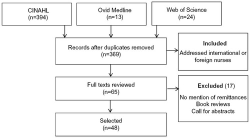 Figure 1 Search strategy for the literature review.